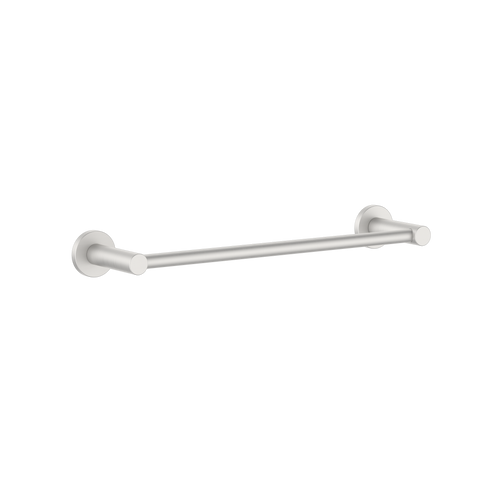 Round Single Towel Rail 300mm Brushed Nickel [287316]