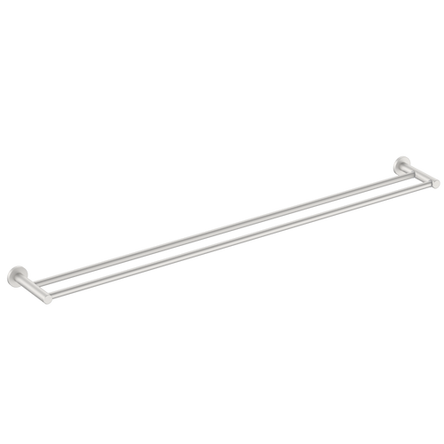 Round Double Towel Rail 900mm Brushed Nickel [287278]