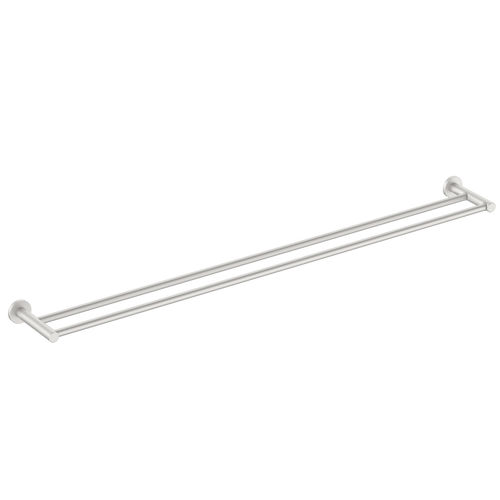 Round Double Towel Rail 900mm Brushed Nickel [287278]