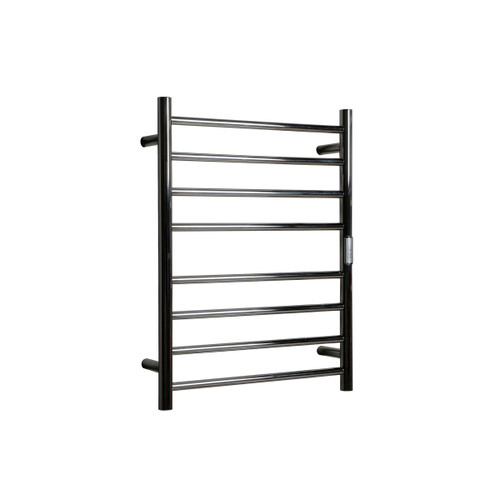 Flat Round Heated Towel Rail 8 Bars Chrome 700hx530w Inc Timer [286710]