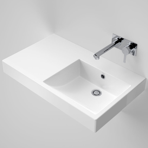 Liano Nexus Wall Basin Left Hand with Overflow 750mm White 3 Tap Holes [131402]