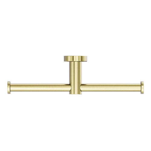 Mecca Double Toilet Roll Holder Brushed Gold [287165]