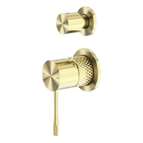 Opal Bath & Shower Diverter Mixer (Separate Plate) Brushed Gold [286811]