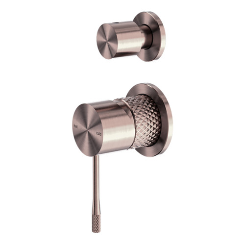 Opal Bath & Shower Diverter Mixer (Separate Plate) Brushed Bronze [286891]