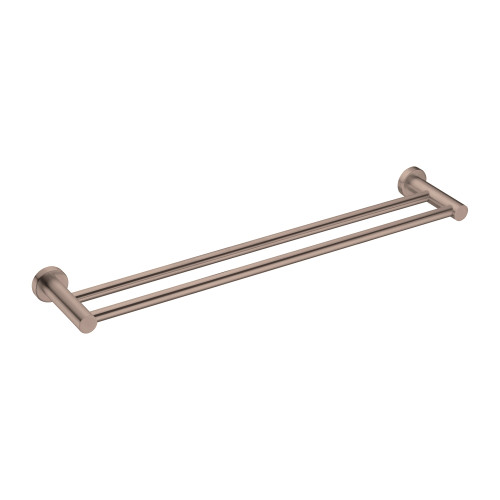 Mecca Towel Rail Double 600mm Brushed Bronze [286834]