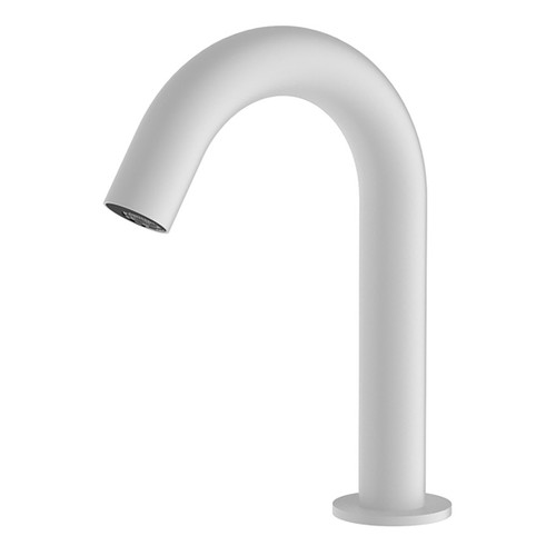 Mecca Hob Basin Sensor Tap (Curved Spout) 6Star Matte White [287070]