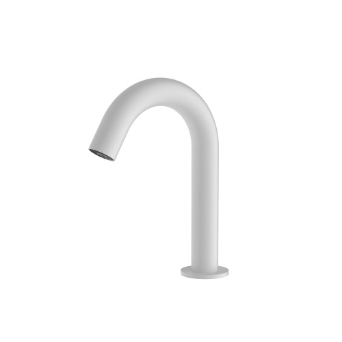 Mecca Hob Basin Commercial Electronic Sensor Tap (Curved Spout) 6Star Matte White [287070]