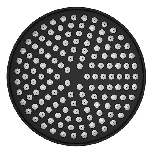 York Brass Shower Head 200mm 3Star Matte Black [287028]