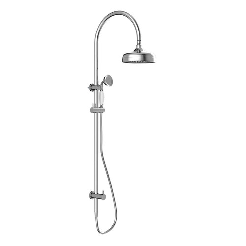 York Twin Shower with White Porcelain Hand Shower 3Star Chrome [286959]