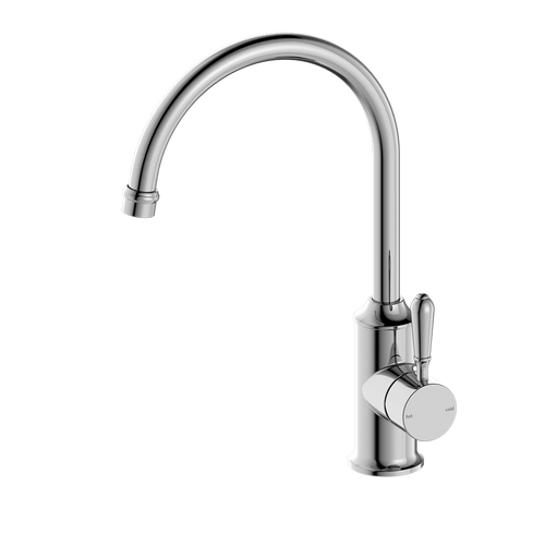 York Sink Mixer Gooseneck Spout with Metal Lever 5Star Chrome [286953]