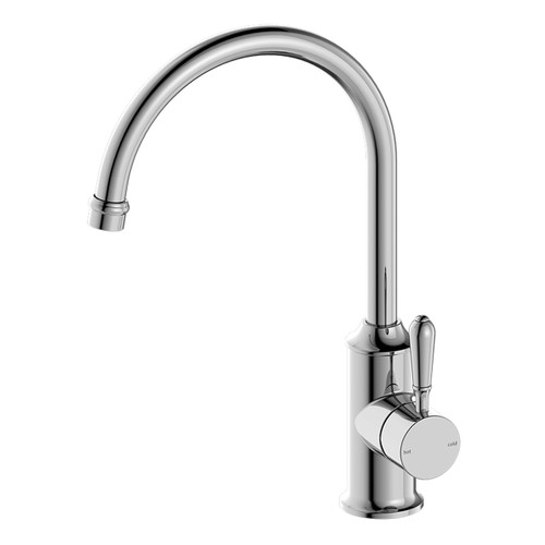 York Sink Mixer Gooseneck Spout with Metal Lever 5Star Chrome [286953]