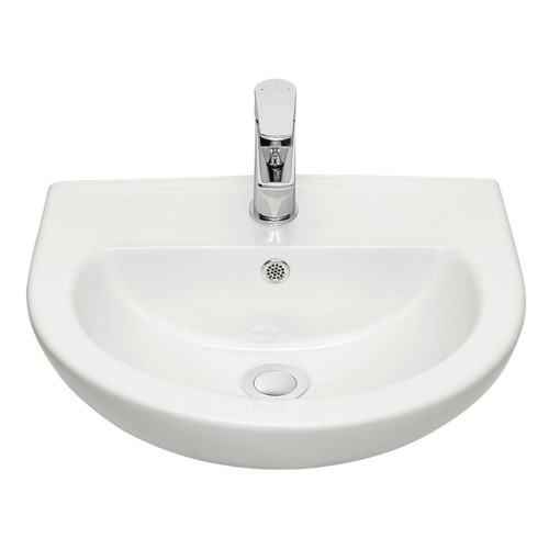Lawson Wall Basin with Overflow and Bracket 505mm x 415mm White 1 Tap Hole [132840]