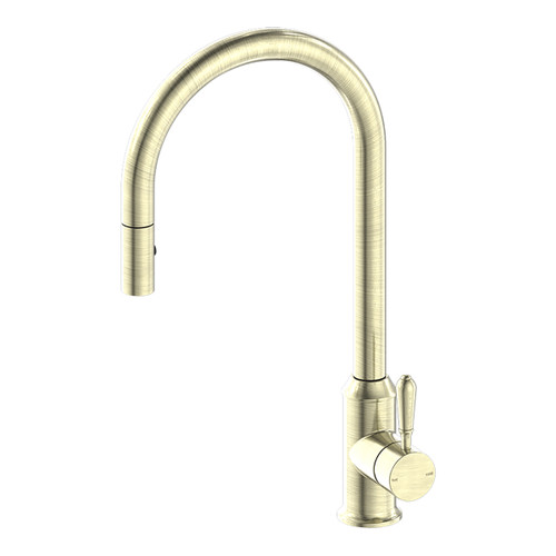 York Sink Mixer (Pull-Out Veggie Spray Function) with Metal Lever 6Star Aged Brass [286922]