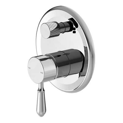 York Bath & Shower Diverter Mixer with Metal Lever Chrome [286923]