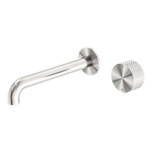 Opal Progressive Wall Bath or Basin Set (Separated 230mm Spout) 5Star Brushed Nickel [286912]