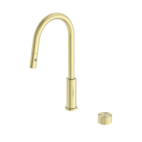 Opal Progressive Sink Mixer Set (separated Spout with Pull Out Sprayer) 6Star Brushed Gold [286984]