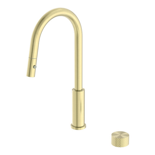 Opal Progressive Sink Mixer Set (separated Spout with Pull Out Sprayer) 6Star Brushed Gold [286984]