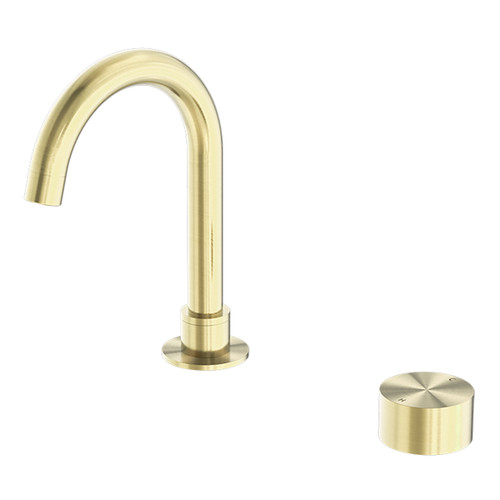 Kara Progressive Hob Basin Mixer Set 6Star Brushed Gold [287036]