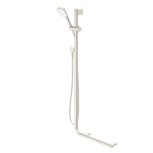 Opal Support VJet Shower with 90 Degree Rail Left and Right Brushed Nickel [288717]