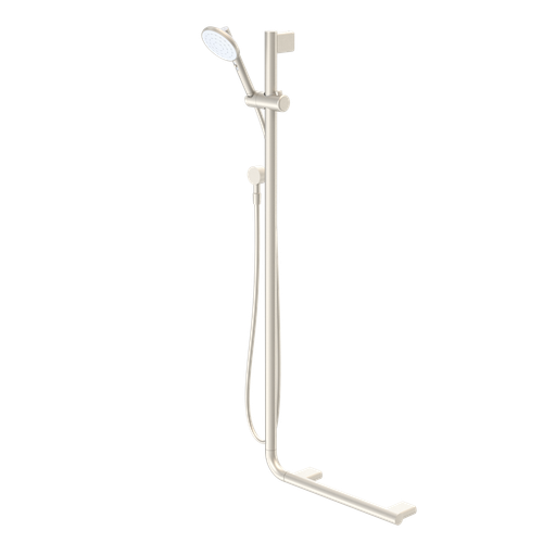 Opal Support VJet Shower with 90 Degree Rail Left and Right Brushed Nickel [288717]