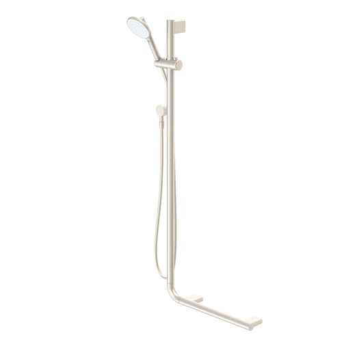 Opal Support VJet Shower with 90 Degree Rail Left and Right Brushed Nickel [288717]
