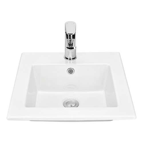 Banjo Vanity Basin w/Pop-Up Waste 410mm x 410mm White [132838]