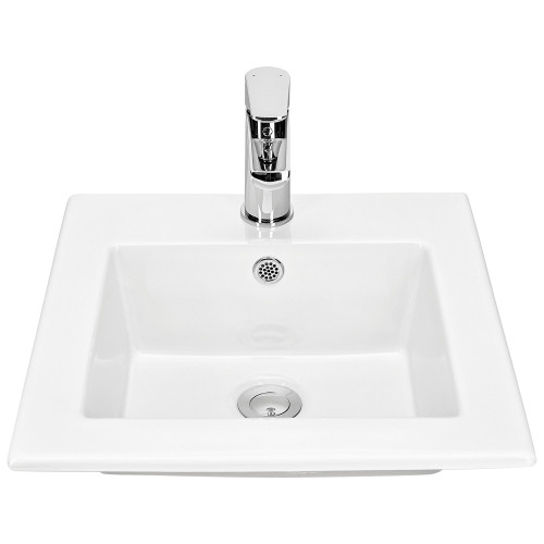 Banjo Vanity Basin w/Pop-Up Waste 410mm x 410mm White [132838]