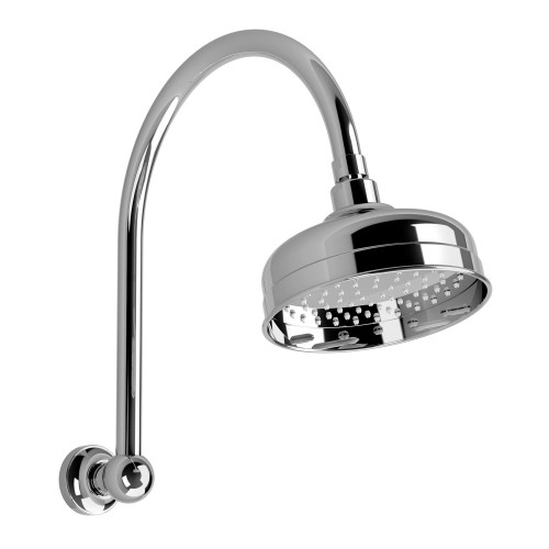 Cromford High-Rise Shower Arm & Rose 4Star Chrome [288845]