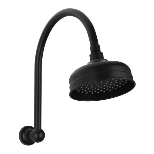 Cromford High-Rise Shower Arm & Rose 4Star Matte Black [288848]