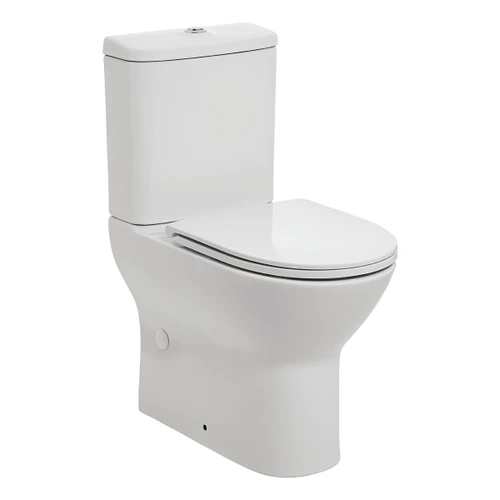 Johnson Suisse Emilia Xtra Back-to-Wall Rimless White Toilet Suite [166298]