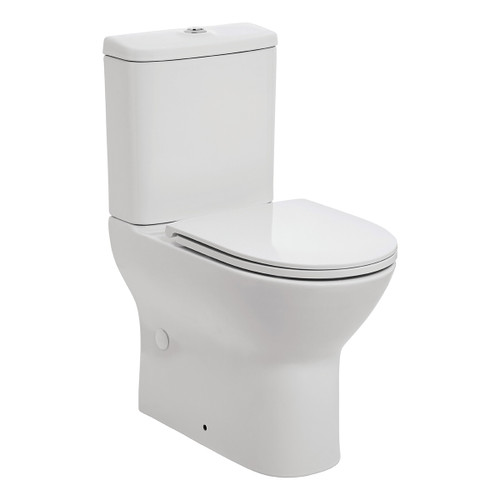 Johnson Suisse Emilia Xtra Back-to-Wall Rimless White Toilet Suite [166298]