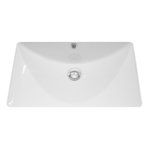Projix Under Counter Basin Rectangle 530mm x 350mm White 0 Tap Holes [133447]