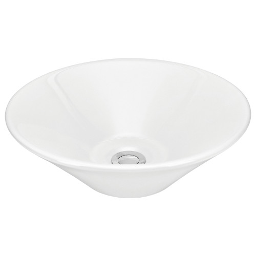 Albany Counter Top Round Basin w/Pop-Up White NTH [133430]