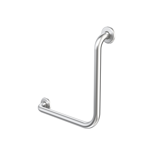 Care Support Grab Rail 90deg 450mm x 450mm Right Hand/Left Hand Universal Brushed Stainless Steel [182038]