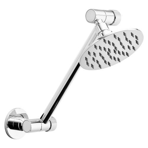 Malaney Shower Arm & Rose Round 120mm Chrome 3Star [133409]