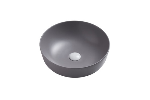 Basin Naples Above Counter Round Basin 415mm x 135mm Matte Grey [181537]