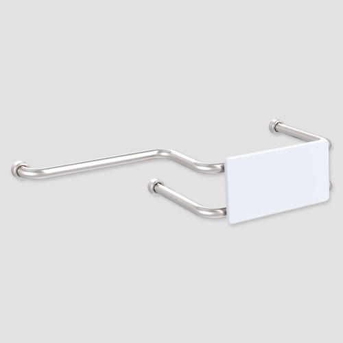 Backrest Wall Mounted with 450mm side extension Hygenic Seal Brushed Stainless [288214]