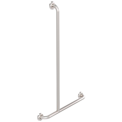 Grab Rail Clam Flange Inverted T 700mm x 1100mm Brushed Stainless Left Hand [287608]