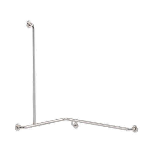 Grab Rail Clam Flange Corner 760mm x 1000mm x 1100mm Brushed Stainless Left Hand [287425]
