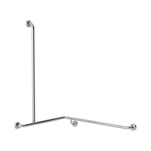Grab Rail Clam Flange Corner 760mm x 1000mm x 1100mm Polish Supreme Left Hand [287436]