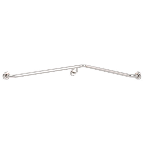 Grab Rail Clam Flange Corner 760mm x 1000mm Brushed Stainless Right Hand [287442]