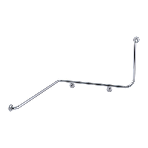 Grab Rail Clam Flange Corner 1110mm x 1030mm x 600mm Polish Supreme Left Hand [287620]