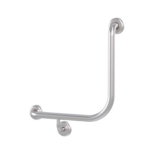 Grab Rail Bariatric 450mm x 450mm Brushed Stainless Left Hand [288094]