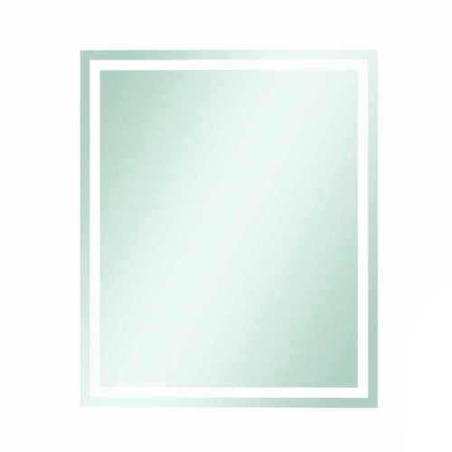 Sierra Rectangle Polished Edge Mirror with Sandblasted Border - 1500x900mmwith Hangers [277855]