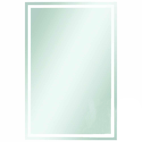 Sierra Rectangle Polished Edge Mirror with Sandblasted Border - 1500x900mmwith Hangers and Demister [277926]