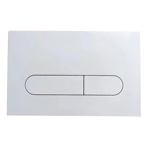 Wall Dual Flush Button Oval Gloss White [290622]