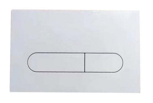 Wall Dual Flush Button Oval Gloss White [290622]