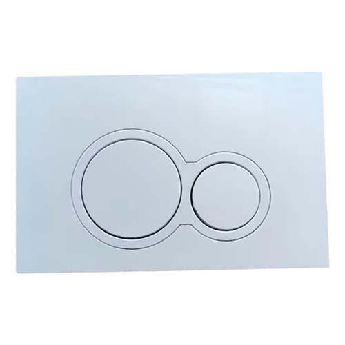 Wall Dual Flush Button Round Gloss White [290623]