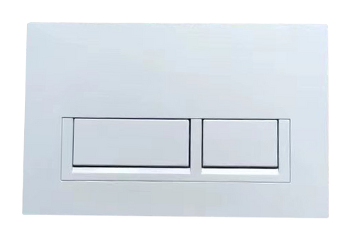 Wall Dual Flush Button Square Gloss White [290624]