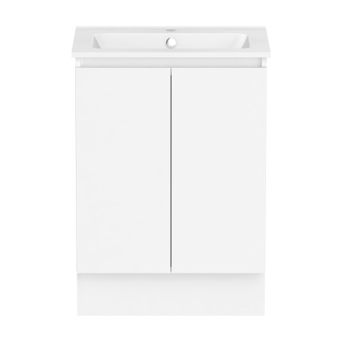 Ascot Floor or Wall Mount Vanity 600mm Polar White Matte [294558]